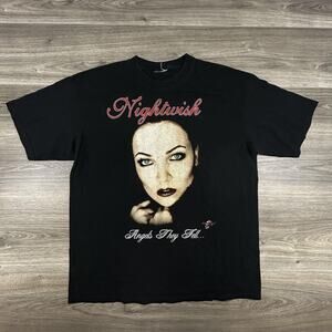 Vintage Nightwish Shirt Mens XL Angels They Fall Gothic Rock Metal Band Tee EUC